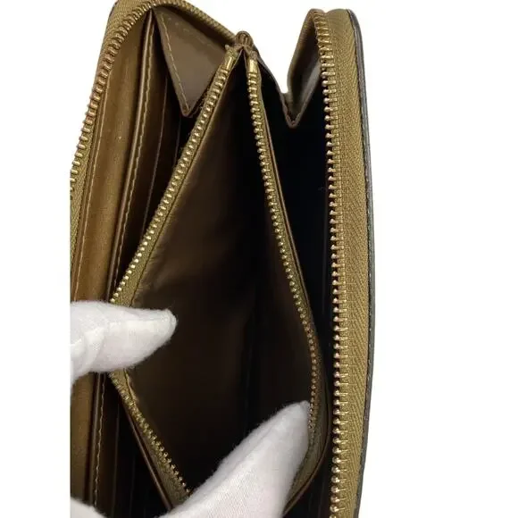 LOUIS VUITTON SUHALI Long Bronze Leather Metallic Wallet, Branded Dust Bag EUC - Picture 12 of 15